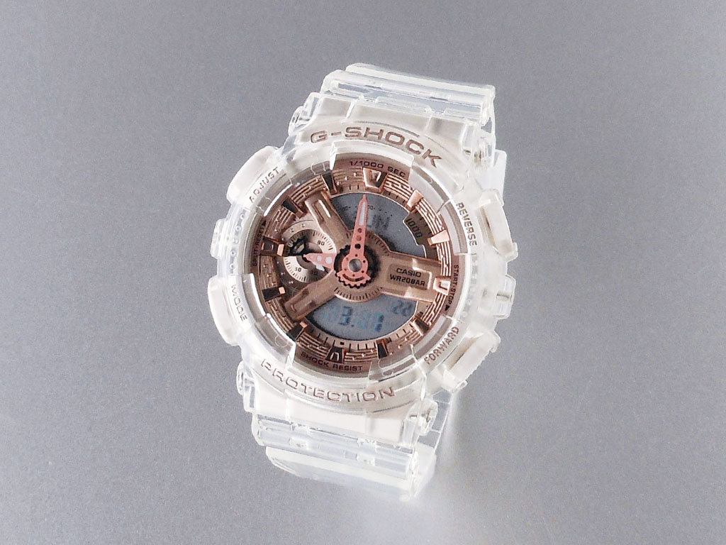 ◎◎CASIO カシオ G-SHOCK レディース 腕時計 クォーツ GMA-S110SR-7AJF スケルトンxピンクゴールド