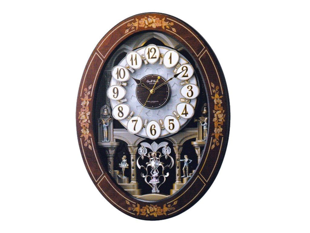 RHYTHM リズム時計 象嵌壁掛け時計 - 掛時計/柱時計